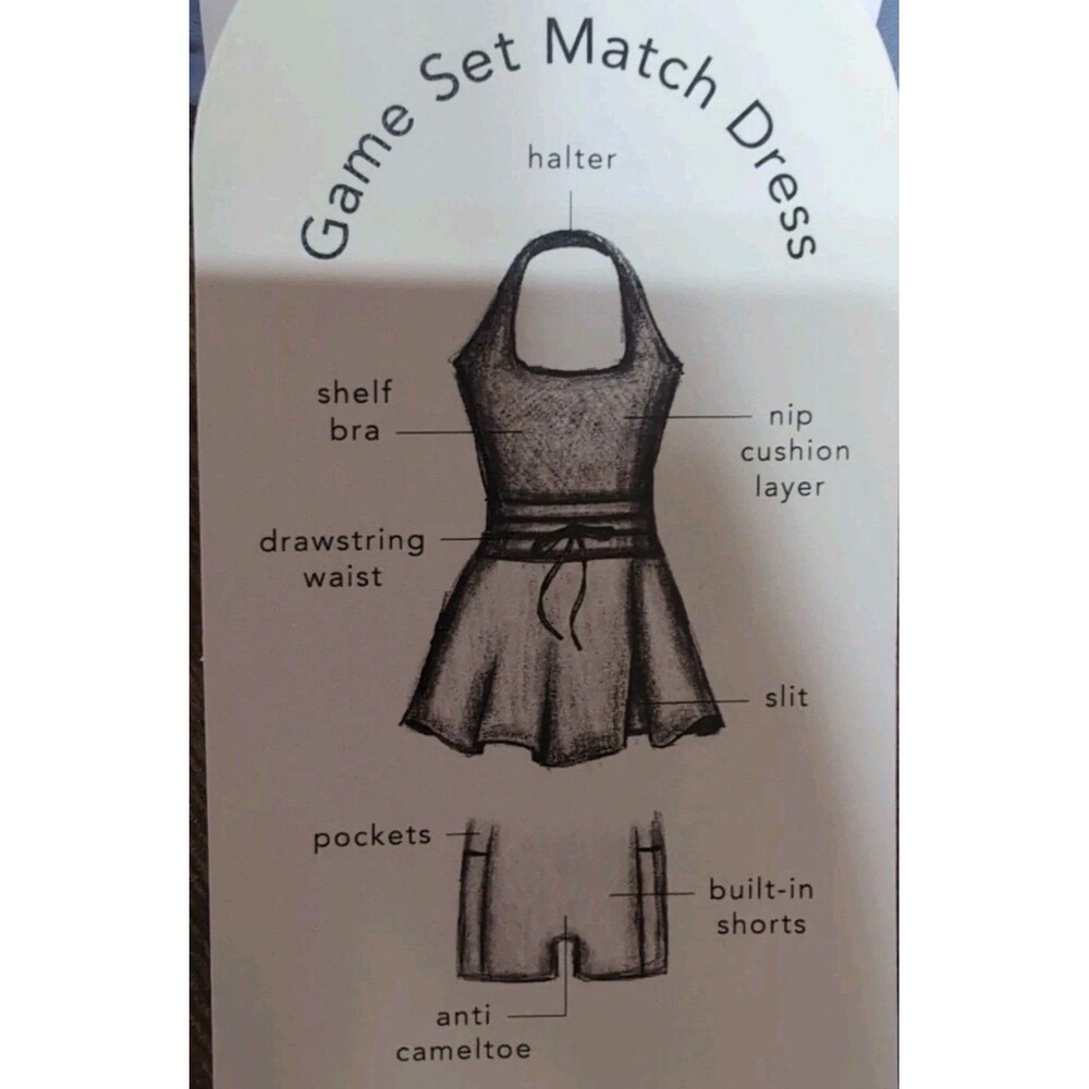 Blogilates Women's Small Game Set Match Halter Active Dress - Steel Blue - Picture 4 of 13